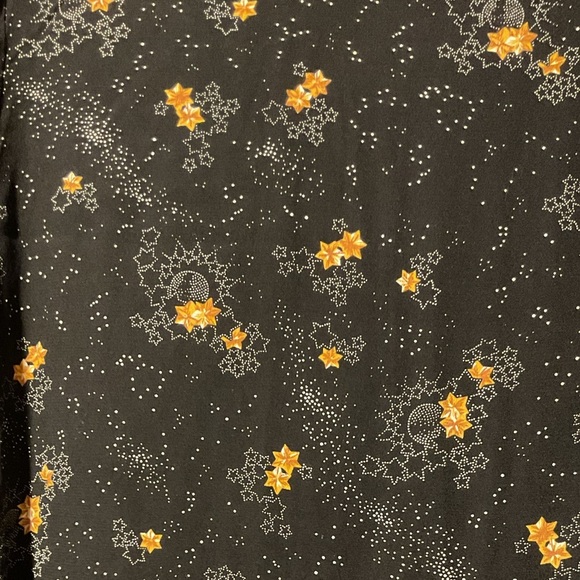 Scotch&Soda black Star Print Long Contemporary Tunic Midi Dress M C8 - Picture 4 of 4